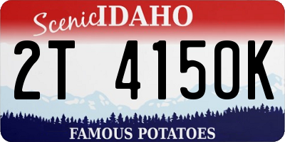 ID license plate 2T4150K