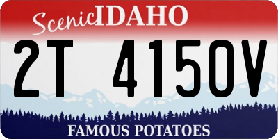 ID license plate 2T4150V