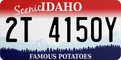 ID license plate 2T4150Y