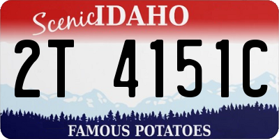 ID license plate 2T4151C