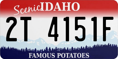 ID license plate 2T4151F