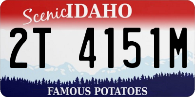 ID license plate 2T4151M