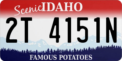 ID license plate 2T4151N