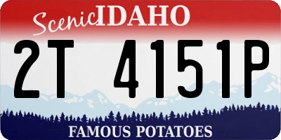 ID license plate 2T4151P