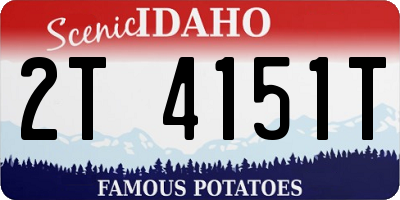 ID license plate 2T4151T
