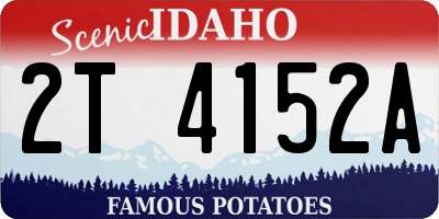 ID license plate 2T4152A