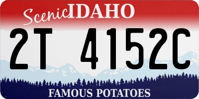 ID license plate 2T4152C