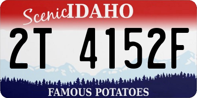 ID license plate 2T4152F