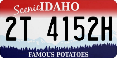 ID license plate 2T4152H
