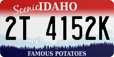 ID license plate 2T4152K