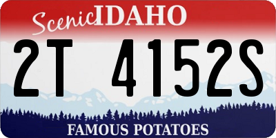 ID license plate 2T4152S