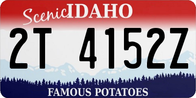ID license plate 2T4152Z