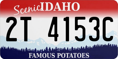 ID license plate 2T4153C