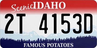 ID license plate 2T4153D