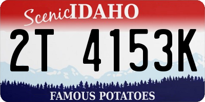 ID license plate 2T4153K