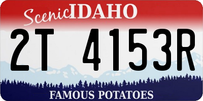 ID license plate 2T4153R