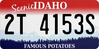 ID license plate 2T4153S
