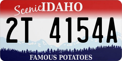 ID license plate 2T4154A