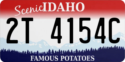 ID license plate 2T4154C