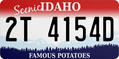 ID license plate 2T4154D