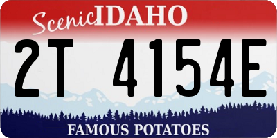 ID license plate 2T4154E