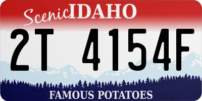 ID license plate 2T4154F