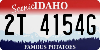 ID license plate 2T4154G