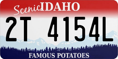 ID license plate 2T4154L