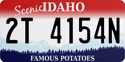 ID license plate 2T4154N