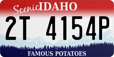 ID license plate 2T4154P