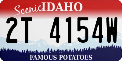 ID license plate 2T4154W