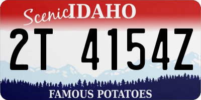 ID license plate 2T4154Z