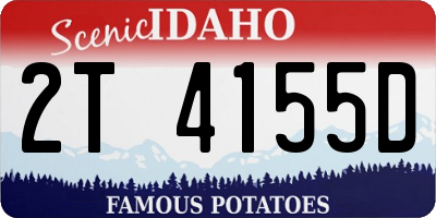 ID license plate 2T4155D