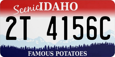 ID license plate 2T4156C