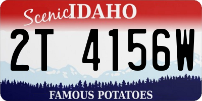 ID license plate 2T4156W