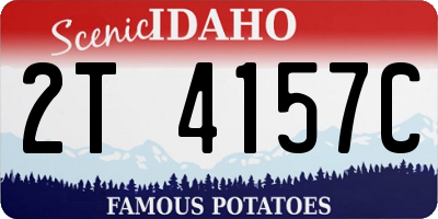 ID license plate 2T4157C