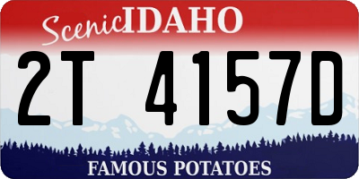 ID license plate 2T4157D