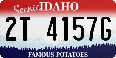 ID license plate 2T4157G