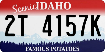 ID license plate 2T4157K