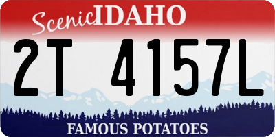 ID license plate 2T4157L