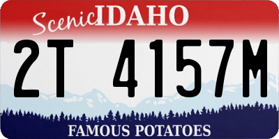 ID license plate 2T4157M