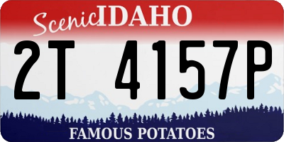 ID license plate 2T4157P