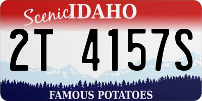 ID license plate 2T4157S