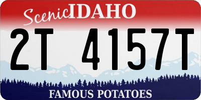 ID license plate 2T4157T