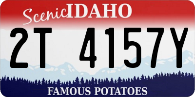 ID license plate 2T4157Y