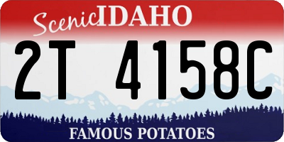 ID license plate 2T4158C