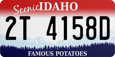 ID license plate 2T4158D