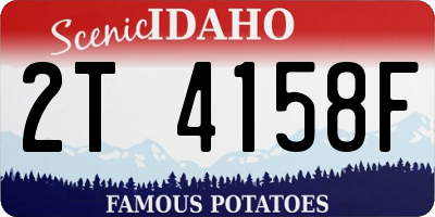 ID license plate 2T4158F