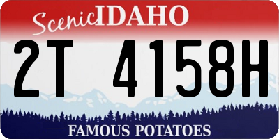 ID license plate 2T4158H
