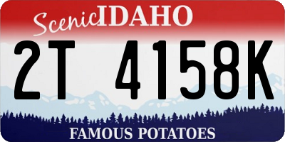 ID license plate 2T4158K